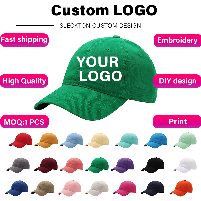 Embroidery Design Logo - SLECKTON 사용자 정의 야구 모자 패션