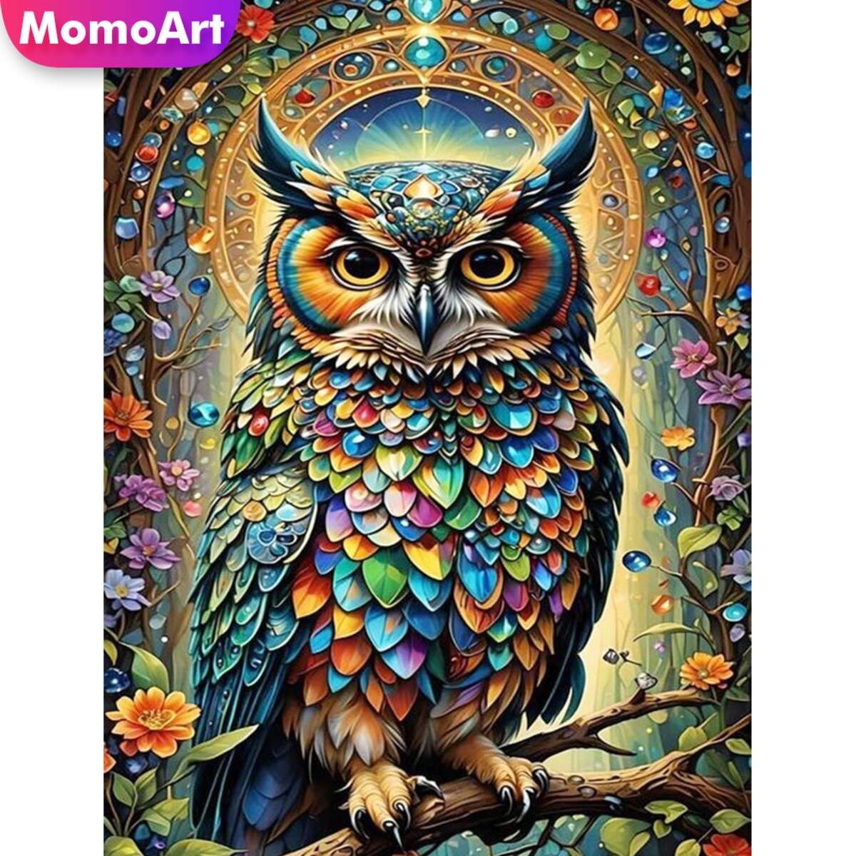 Embroidery Artwork - Momoart 새로운 도착 다이아몬드 모자이크 올빼미