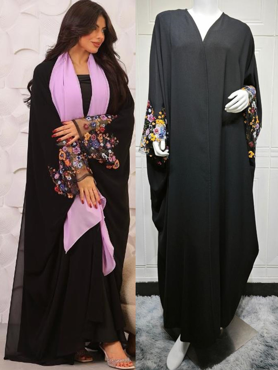 Embroidery Kebaya - 여성 Eid 두바이 Abaya 럭셔리 이슬람