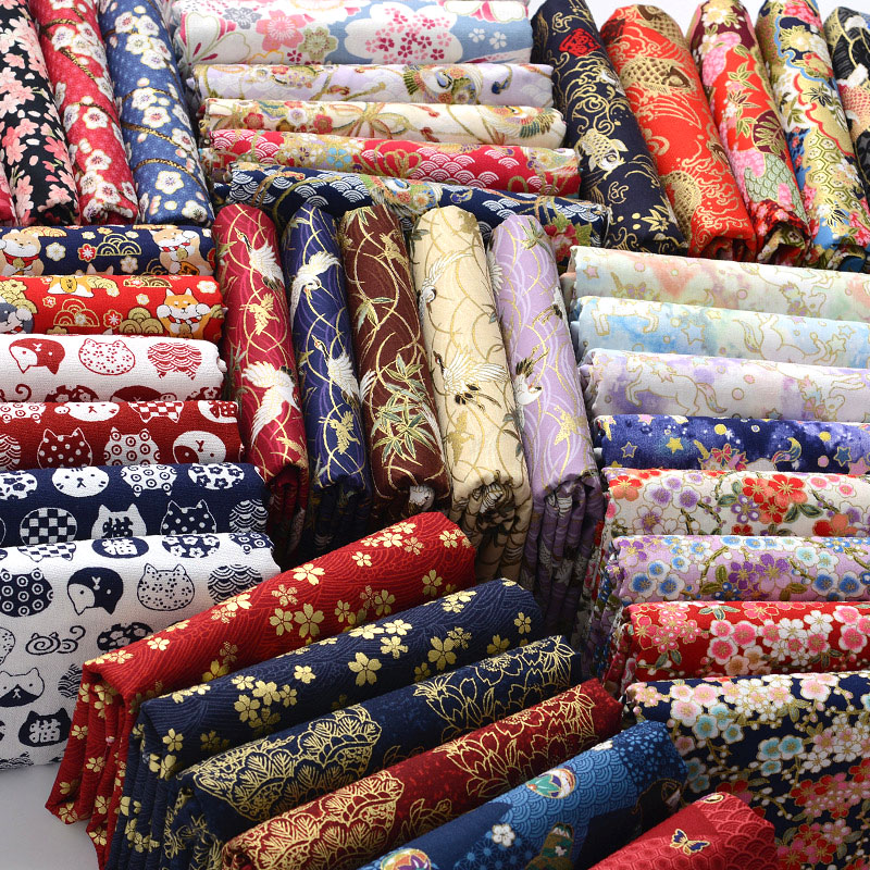 Linen Fabric Natural - 50*140CM 수제 100% 면직물 나비 벚꽃