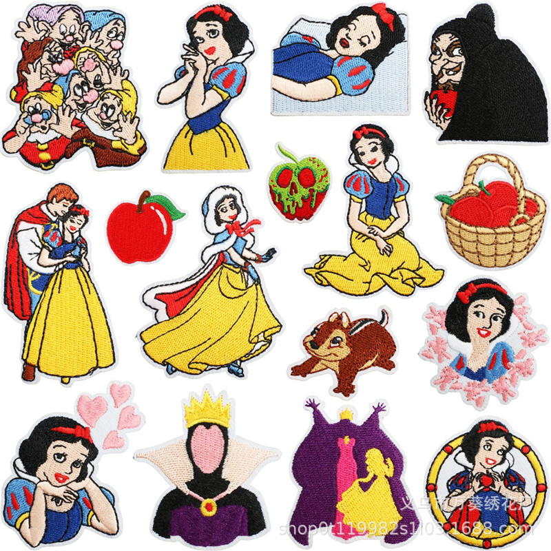 Embroidery Patches - 15pcs 의류에 대 한 눈 공주
