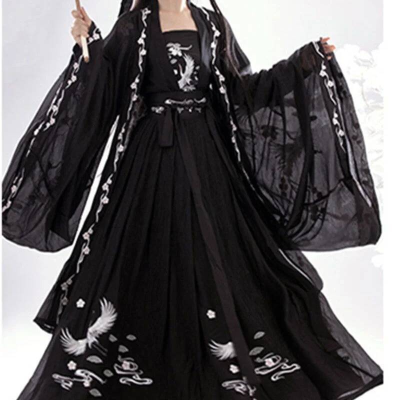 Embroidery Skirt - 중국 고대 Hanfu 여성 중공업 자수