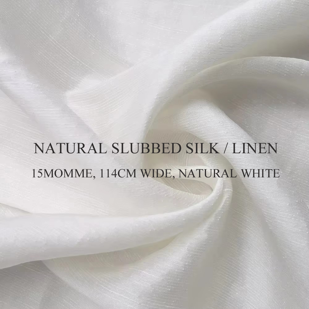 Linen Fabric Natural - 멀베리 실크 린넨 45인치 폭 미터