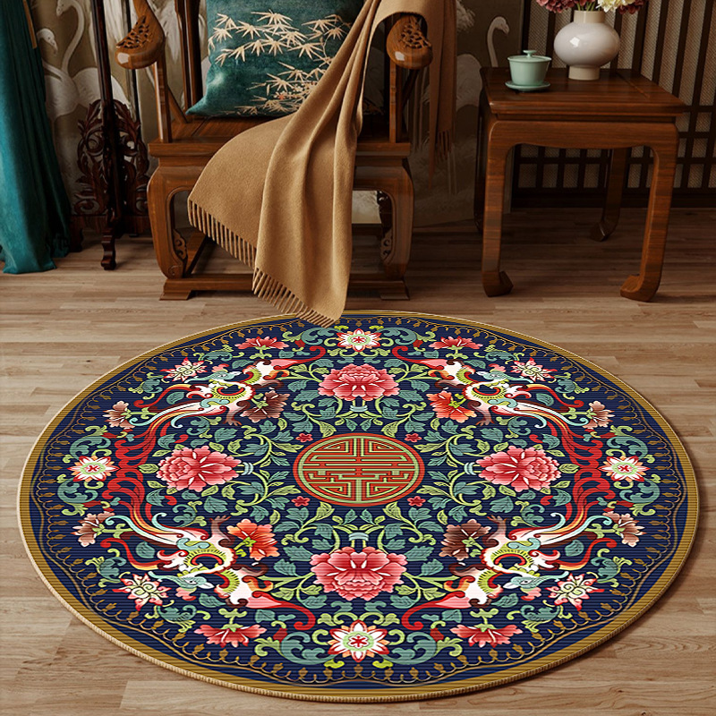 Embroidery Online Designs - 중국 스타일 꽃무늬 침실 장식 원형