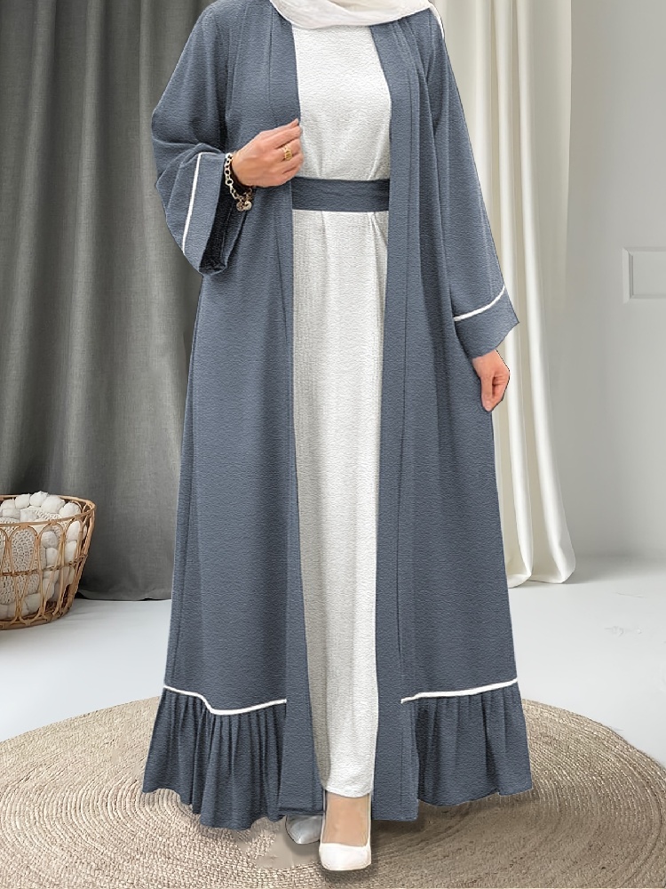 Embroidery Kebaya - 오픈 기모노 Abaya Damen 두바이 이슬람