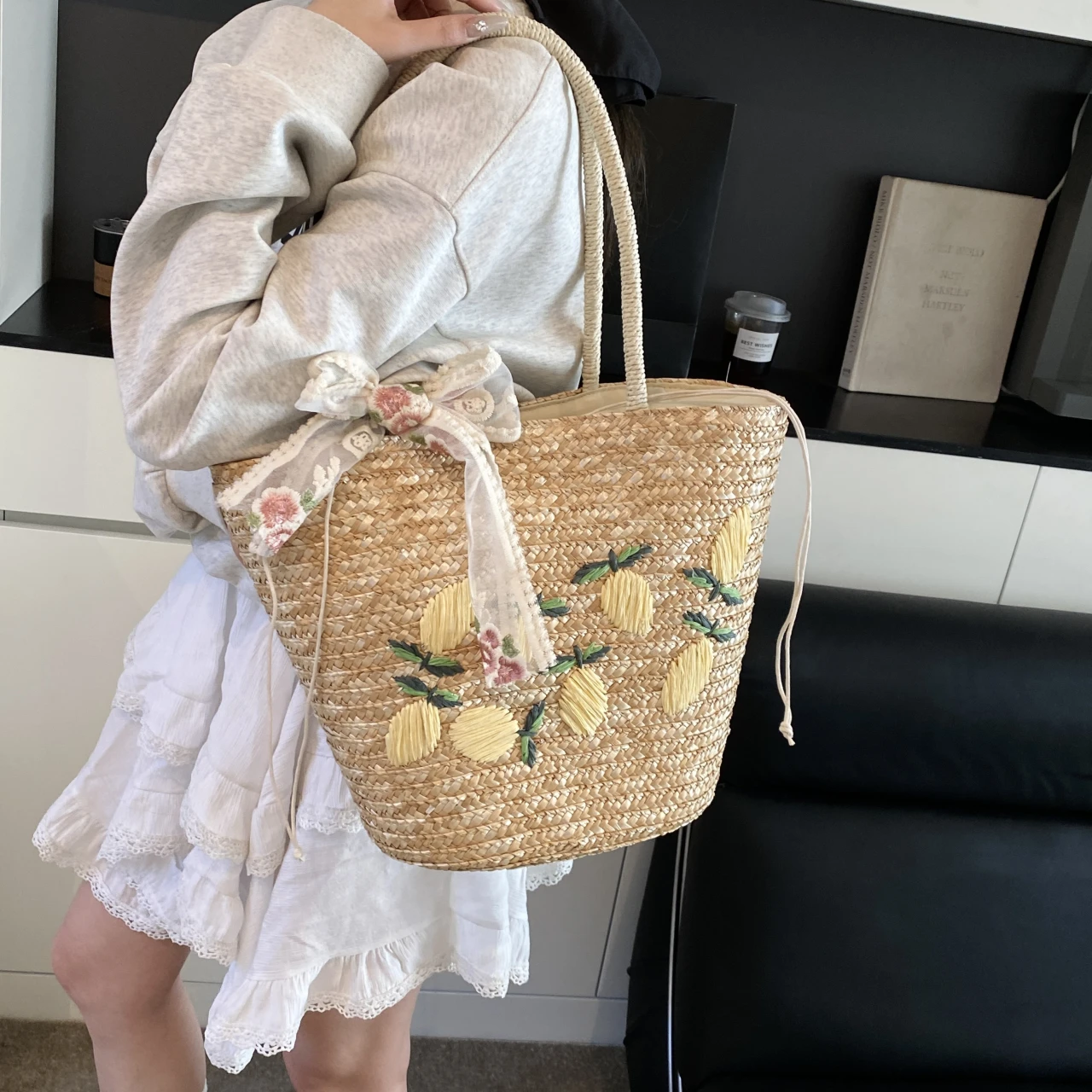 대용량 비치 숄더 백 디자이너 자수 핸드백 여름 수제  - Embroidery Ideas 리뷰 및 가격