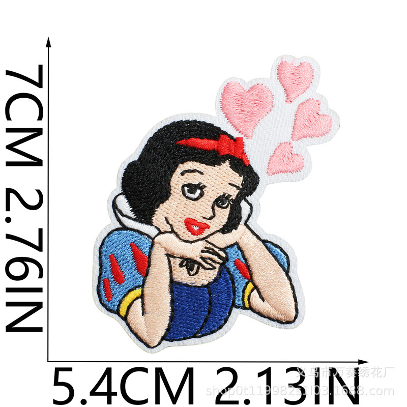 15pcs 의류에 대 한 눈 공주 자 수 패치 의류에  - Embroidery Patches 리뷰 및 가격
