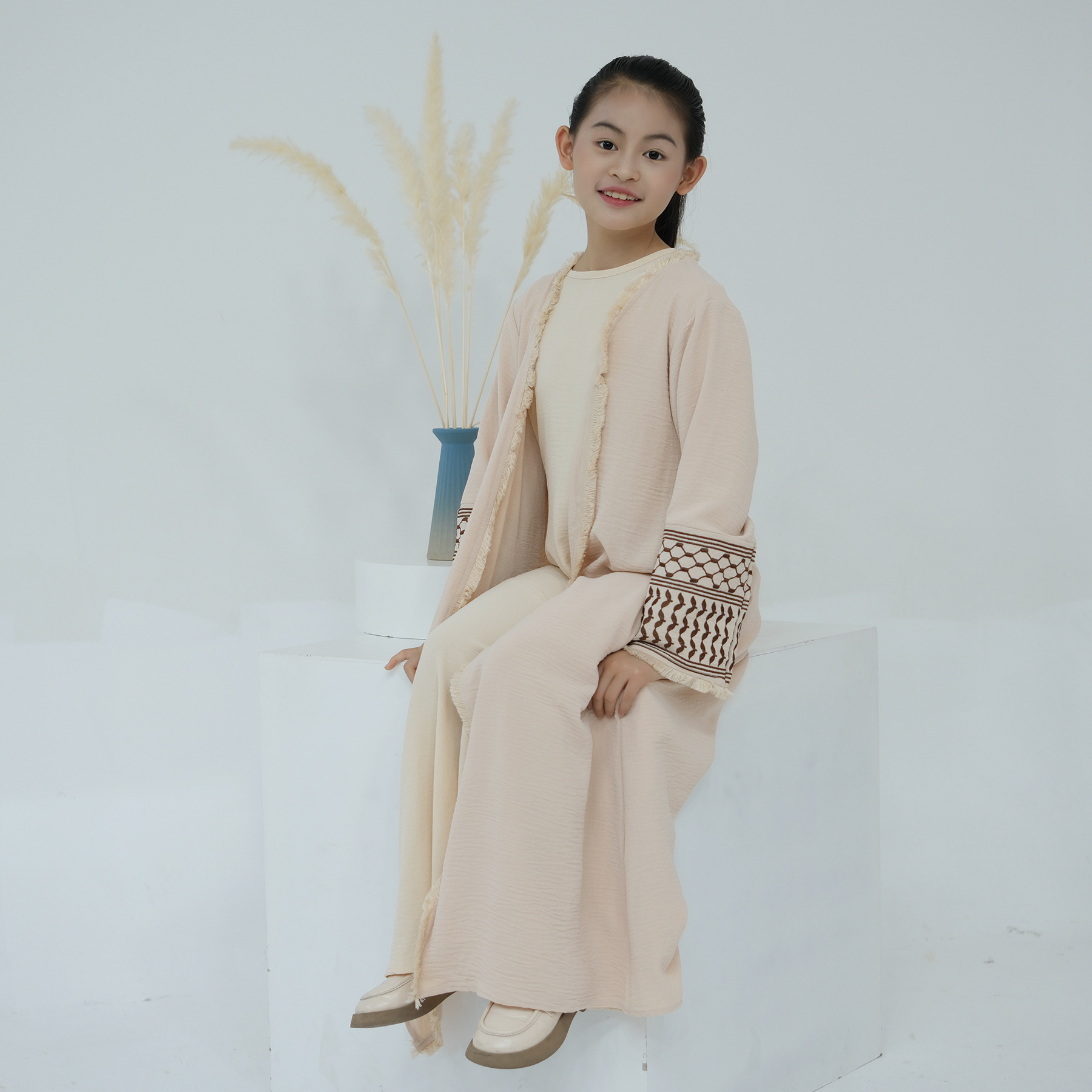 어린이용 태슬 자수 기모노, 아바야 두바이, 이슬람 카 - Embroidery Kebaya 리뷰 및 가격