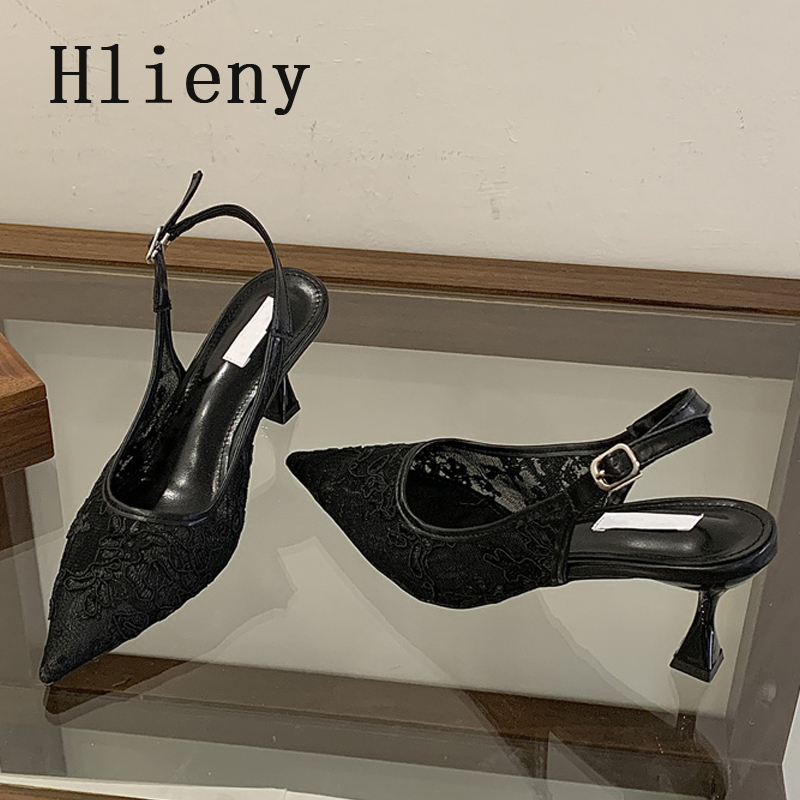 Hlieny 패션 백 버클 스트랩 여성 펌프스 디자인  - Embroidery Design Free 리뷰 및 가격