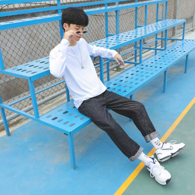 100% 코튼 남성 크루 넥 티셔츠 맞춤형 가을 긴 소 - Embroidery Cotton Shirt 리뷰 및 가격