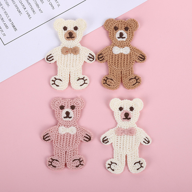 4개입 울 니팅 자수 곰 스티커 옷에 부착 DIY 핸드 - Embroidery Patches 리뷰 및 가격