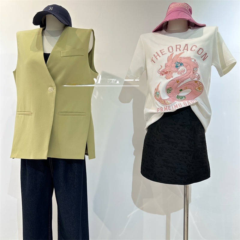 새로운 중국 스타일의 화려한 자수 스팽글 용년 반팔 티 - Embroidery Cotton Shirt 리뷰 및 가격