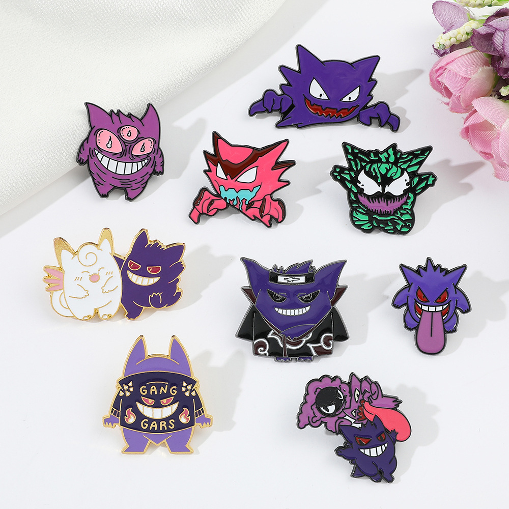 일본 만화 애니메이션 포켓몬 브로치 페 게긴스 고스트  - Embroidery Illustration 리뷰 및 가격