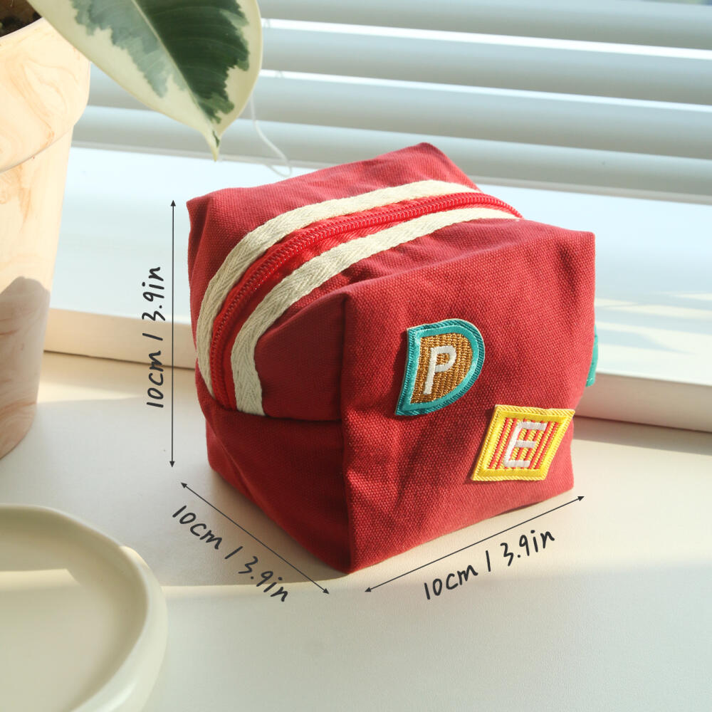 맞춤형 자수 이니셜 캔버스 미니 지퍼 파우치 작은 동전 - Embroidery Initials 리뷰 및 가격