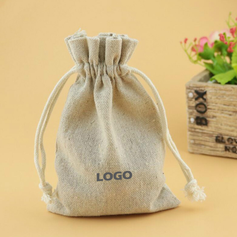 50PCS 리넨 Drawstring 가방 쥬얼리 파우치 - Linen Fabric Natural 리뷰 및 가격