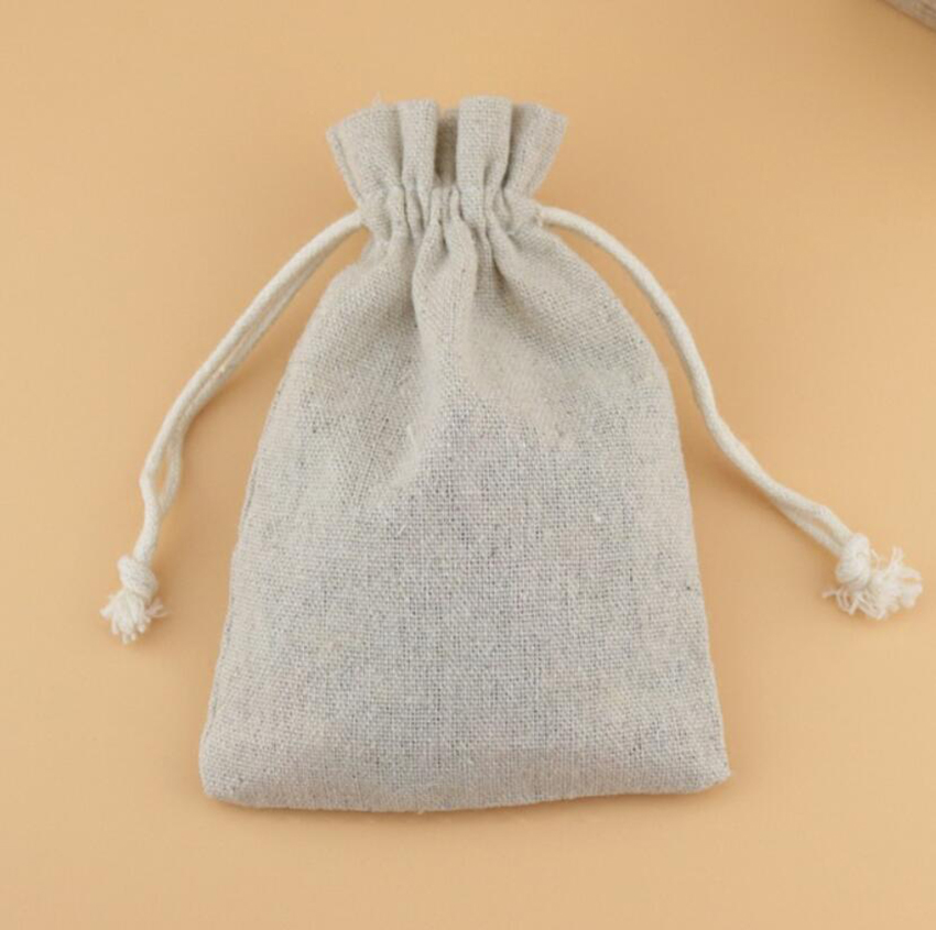 50PCS 리넨 Drawstring 가방 쥬얼리 파우치 - Linen Fabric Natural 리뷰 및 가격