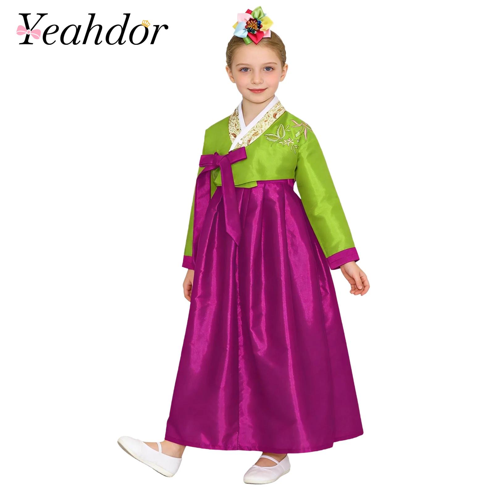 어린이 여아 한국 전통 한복 의상 자수 상의와 끈으로  - Embroidery Skirt 리뷰 및 가격