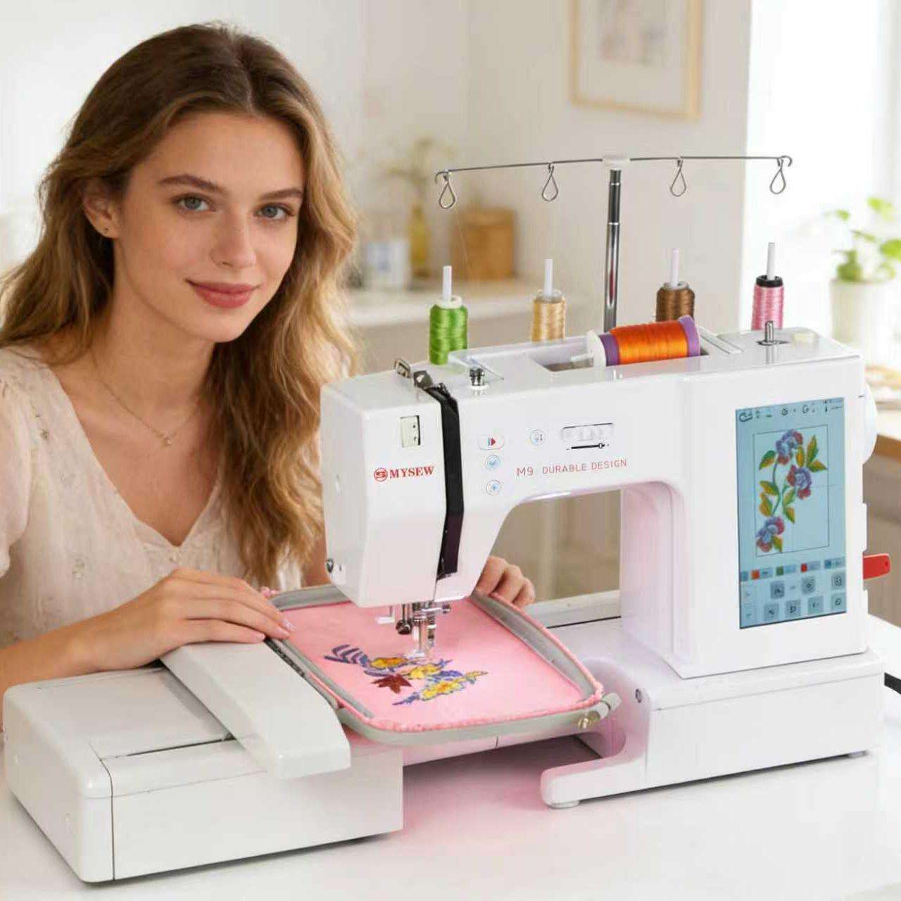 MYSEW M9 맞춤형 고속 가정용 캡 컴퓨터 자동 M - Embroidery Machine Computerized 리뷰 및 가격
