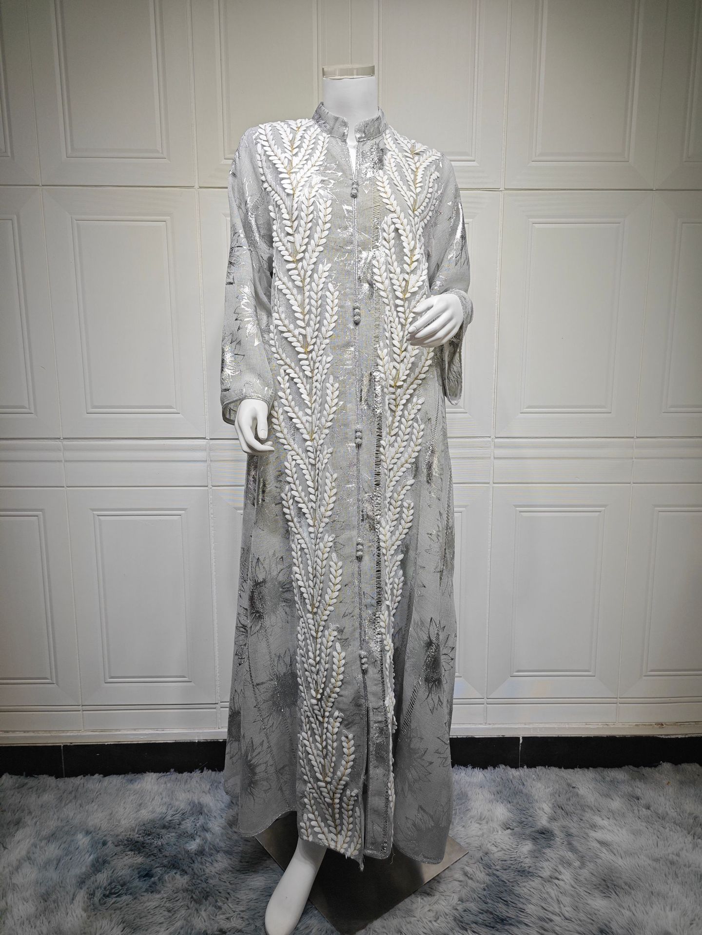 유니 라마단 두바이 자수 루즈 드레스 메쉬 소매 아바야 - Embroidery Kebaya 리뷰 및 가격