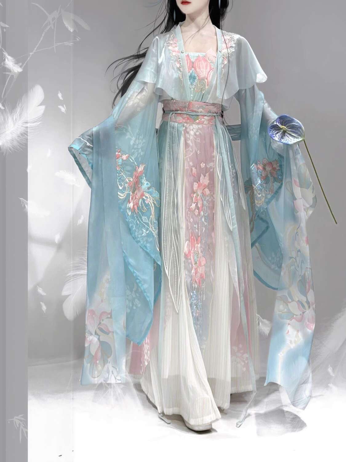 새로운 Hanfu Wei Jinfeng 중공업 자수 허 - Embroidery Skirt 리뷰 및 가격