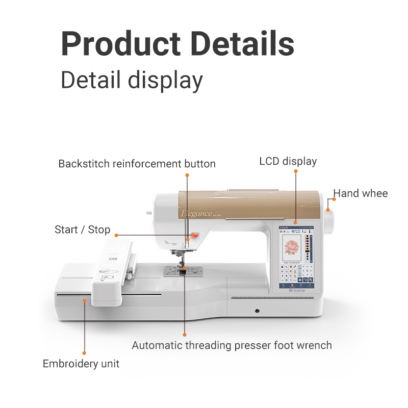 간편한 사용법의 리코마 RSE5000 가정용 컴퓨터 자 - Embroidery Machine Computerized 리뷰 및 가격