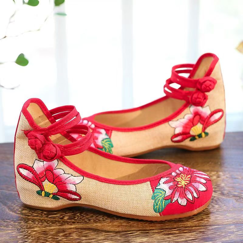 여성 웨지 힐 자수 천 신발 봄 여름 새로운 민족 스타 - Embroidery Skirt 리뷰 및 가격
